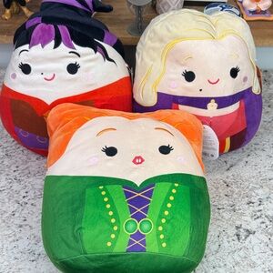 Squishmallows Hocus Pocus Plush Full Set of 3 Sisters. NWT.